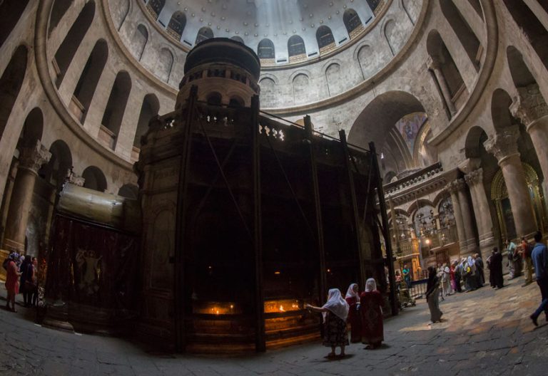 Una vista del Santo Sepulcro Jerusalem Tierra Santa